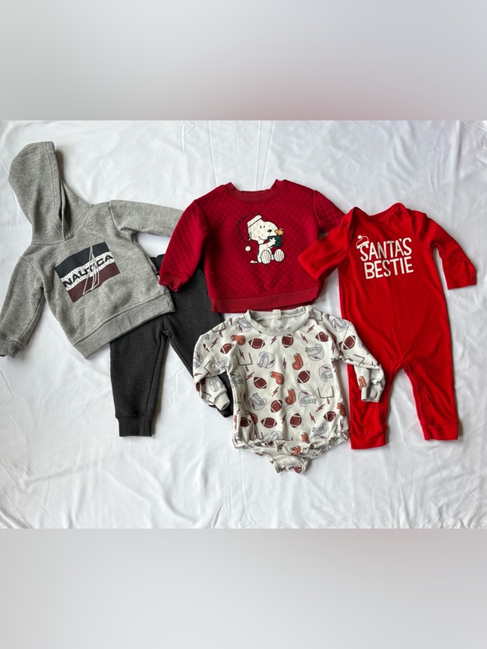 Baby 12M Bundle – 5 Pieces (Outfits, Nautica, Holiday)